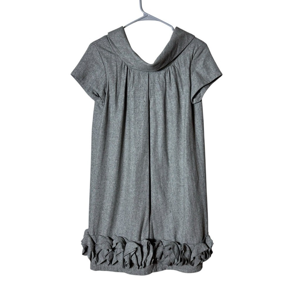 Anthropologie Ryu Wool Dress Small Coquette Soft Girl Romantic Grey Artsy Lagom